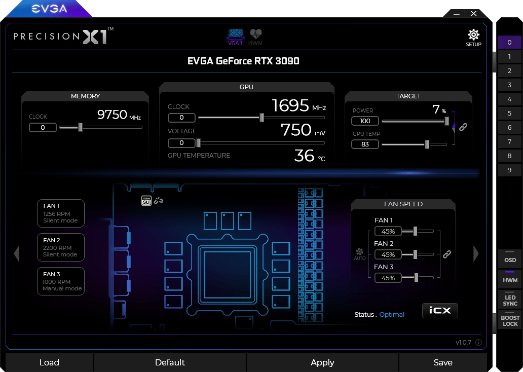 EVGA Precision X1 v1.2.6 电脑超频压力检测工具