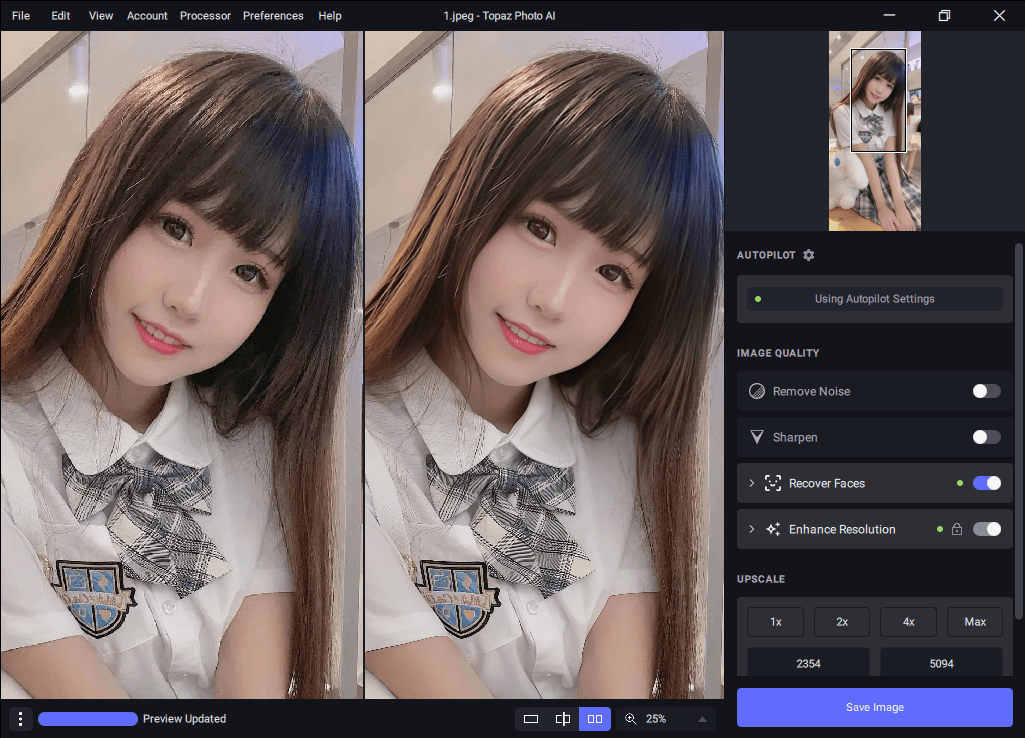 Topaz Photo AI v1.1.4 x64 图片智能修复降噪处理软件绿色版